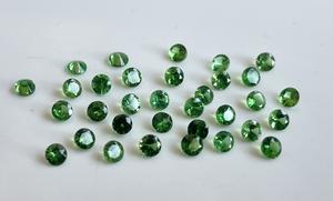 พลอยโกเมนสีเขียว Tsavorite ธรรมชาติ2มม. เป็นเหลี่ยมเพชรพลอยหลวม - Product Image 6