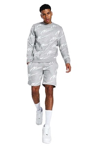 Ensemble confortable d'été pour homme : T-shirt col rond et short en coton, idéal pour l'entraînement, avec poches cargo. Service OEM ODM. - Product Image 2