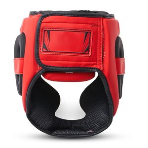 Protector de cabeza de entrenamiento profesional Rojo Negro protectores de cabeza personalizados cuero de guardia de cabeza de boxeo verde - Product Image 2