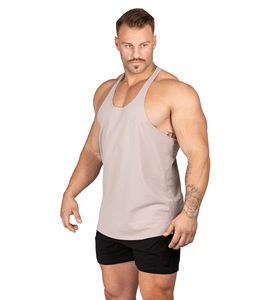 Vente directe d'usine, débardeurs de sport pour hommes 100% coton, débardeurs de sport tendance sans manches, débardeurs imprimés, tissage tricoté - Product Image 3