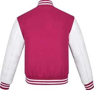 Premium Quality Men's Winter Letterman Bomber Varsity <b>Jacket</b> Genuine Cowhide Wool Leather with Embroidery Decorations XL Size - Product Image 2