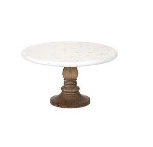 Support à gâteau en marbre motif de décoration de fête de mariage base en bois pour taille personnalisée prix bon marché artisanat naturel - Product Image 1