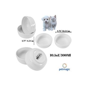 Petmagic acrilico Plexiglass Pet bianco ciotola in ceramica gatto e SM cibo cane ciotola acqua-antracite - Product Image 3