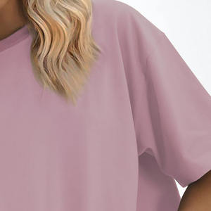 Camisetas de manga corta de gran tamaño para mujer, Camiseta holgada de algodón y poliéster, Camiseta deportiva de talla grande para mujer, transpirable - Product Image 4