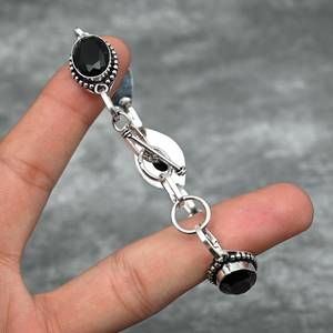 Black Onyx <b>Bracelet</b> 925 Sterling Silver Handmade Jewelry Gemstone <b>Bracelet</b> Gift For Women Her Luxury Fashion - Product Image 2