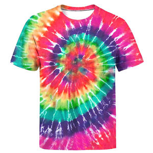 T-shirt tie-dye pour homme, 100 % coton, haute qualité, écologique, coupe ample, respirant, en promotion. - Product Image 4