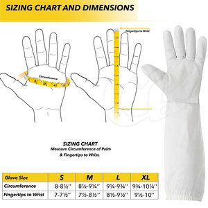 Guantes de apicultura ligeros de etiqueta privada Guantes de apicultura cómodos Guantes de apicultura de secado rápido - Product Image 4
