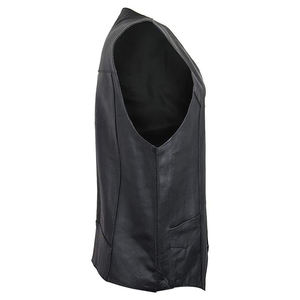 Vestes pour hommes, veste en cuir sans manches pour hommes, gilet de motard, vêtements d'extérieur tendance, style robuste, look moto - Product Image 3