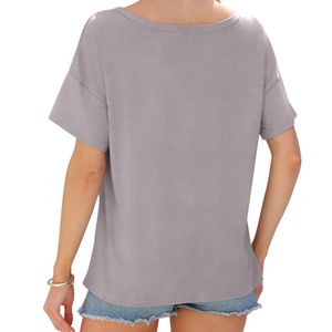 Hermosa Camiseta Informal de Verano para Mujer, Personalizada con Estampado, 100% Algodón, Cuello en V, Manga Corta, Cómoda, de Secado Rápido y Transpirable - Product Image 4