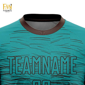 Maillot de football à séchage rapide avec nom personnalisé imprimé maillot de football vert et noir - Product Image 4