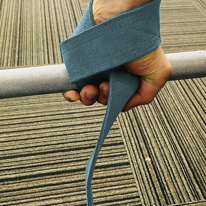 Sangles de levage en cuir pour Deadlift & Powerlifting Fabriqué en usine Sangles de levage fabriquées en matériau durable Service OEM - Product Image 4