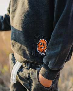 <span class=keywords><strong>Sweat</strong></span> à capuche imprimé <span class=keywords><strong>Halloween</strong></span> Boo Vintage pulls lavés à l'acide French Terry Girls Boys Boo Hoodie Sweatshirts - Product Image 4