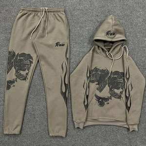 Conjunto de Ropa Deportiva de Invierno de Algodón/Poliéster Ligero y Transpirable de Alta Calidad con Logotipo de Diseño Personalizado, Incluye Tallas Grandes - Product Image 1