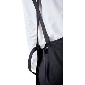 Delantal sin mangas cruzado bordado con logotipo personalizado con bolsillo Delantal de trabajo con babero cruzado de algodón duradero Premium para chefs - Product Image 4