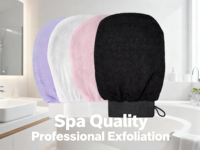 Gants de bain en viscose écologiques personnalisés en gros, exfoliants, gants de hammam marocains Kessa, éponge de gommage