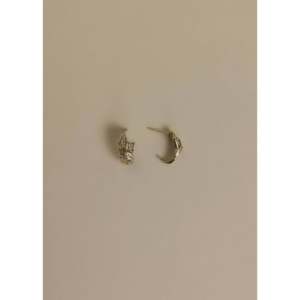 Vintage 10k Diamond <b>Earrings</b> with Double Knot Design - Product Image 2