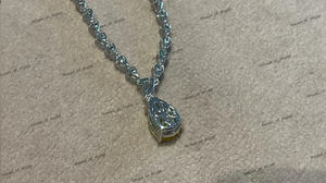 สร้อยคอเงินประดับเพชรโมอิสซาไนต์ทรงหยดน้ำ จี้รูปทรงลูกแพร์ ระยิบระยับ หรูหรา สง่างาม เหมาะสำหรับใส่ในชีวิตประจำวันและงานปาร์ตี้ - Product Image 2