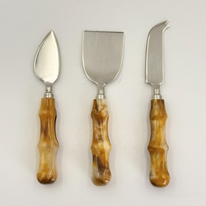 Juego de Queso de Acero Inoxidable de Alta Venta con Mango de Resina, Cuchillo para Queso, Espátula para Mantequilla, Juego para Uso en el Hogar y Hoteles - Product Image 3