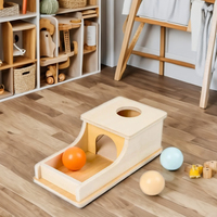 Jouets Montessori pour bébés de 6 à 12 mois, boîte de permanence d'objets, boule en bois, jouet pour les tout-petits d'âge précoce