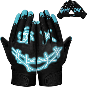ถุงมือรับบอลอเมริกันฟุตบอล Pro Grip คุณภาพสูง ฝ่ามือเหนียวแน่น สีและโลโก้ปรับแต่งได้ น้ำหนักเบา - Product Image 1