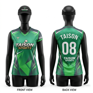 เสื้อแบดมินตันหญิง 185 GSM ผ้าโพลีเอสเตอร์ซับเหงื่อ สีน้ำตาล เทา น้ำเงิน ลายกราฟิก ปักโลโก้ตามสั่ง เสื้อผ้ากีฬา - Product Image 4