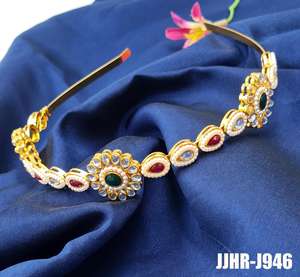 Bijoux de bandeau de cheveux de créateur pour femmes fournisseur de gros de luxe ethnique fait à la main pour mariage fête festival - Product Image 5