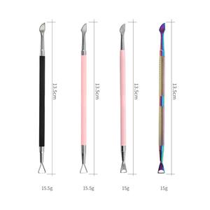 Precision Stainless Steel Dual-End Double Head Reusable Cuticle <b>Nail</b> Pusher for Professional Salon & Home Use - Product Image 1