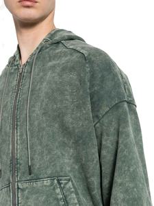 Sudaderas con capucha con cremallera personalizada Chaqueta 100% algodón French Terry Blank Slim Fit Full Zip up Vintage Acid Wash Sudaderas con capucha desgastadas para hombres - Product Image 5