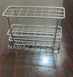 Support professionnel personnalisé de tube à essai en acier inoxydable avec support de tube d'essai de laboratoire de trous carrés 24X24 - Product Image 6