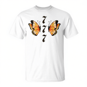T-shirt Luck Angel Number 777 avec motif papillon pour un cadeau spirituel - Product Image 2