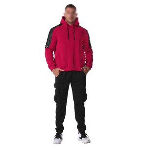 Pull à capuche en coton 100% pour hommes, manches longues, vêtements de jogging pour l'entraînement, ensembles de survêtements d'hiver avec logo personnalisé et service OEM - Product Image 3