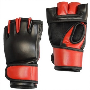 Gants de MMA à doigts entiers en PU avec support de poignet et fermeture auto-agrippante, unisexe, pour l'entraînement de boxe, respirants et légers - Product Image 1