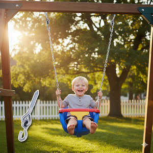 Crochet oscillant en acier de 6,9 mm de qualité supérieure, finition zinguée jaune, avec douille en nylon, directement de l'usine - Product Image 6