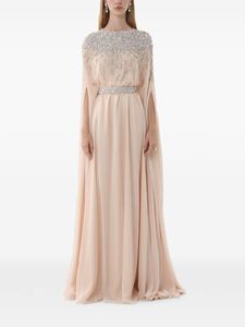 Vestido Maxi con Cuello Redondo y Mangas Largas, Antiestático, Elegante Silueta en Línea A para Bodas, Fiestas de Graduación, Reuniones Nocturnas - Product Image 4