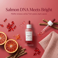Sérum Éclaircissant ADN de Saumon PDRN Marque Blanche 30ml Acide Tranexamique Niacinamide Arbutine pour Taches Brunes Vente en Gros OEM
