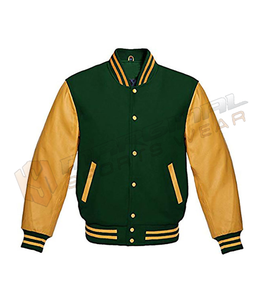 Chaqueta de béisbol personalizada Letterman para hombre con cuello levantado, mangas deportivas de cuero y cuerpo de lana, chaqueta personalizada Letterman - Product Image 4