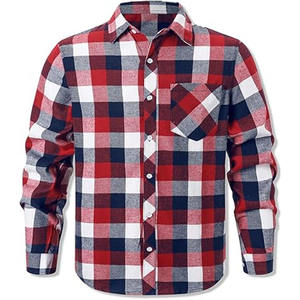 Chemise en flanelle pour hommes, prix de gros OEM, respirante, confortable, décontractée, de haute qualité, prix bas, chemise en flanelle pour hommes pour adultes - Product Image 1