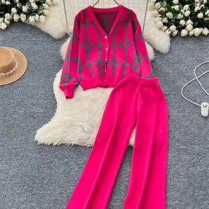 Ensemble 2 pièces imprimé de qualité supérieure 100% coton biologique vente en gros survêtements tendance survêtements élégants pour femmes - Product Image 3