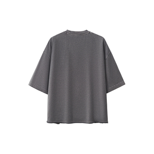 Heavyweight 100% Cotton Oversized Boxy T-Shirt <b>Vintage</b> Wash Unisex <b>Tee</b> - Product Image 2