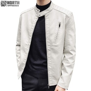 2025 chaquetas de cuero para hombre con logotipo personalizado de alta calidad nueva llegada OEM/ODM chaquetas de cuero de moda para hombre - Product Image 3