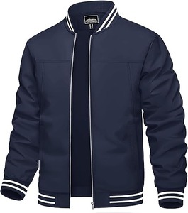 Chaqueta Bomber de cuero con letras de chenilla bordadas personalizada de alta calidad para hombre, temporada de invierno, compra profesional al por mayor - Product Image 4