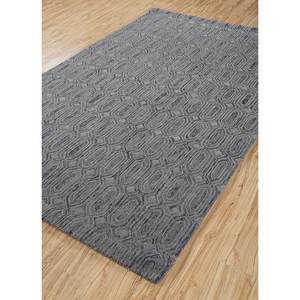 Tapis en laine géométrique gris et noir, tufté à la main, modèle Tra-14593, pour salon d'adolescents, couloir, motif rectangulaire, pour usage domestique - Product Image 2