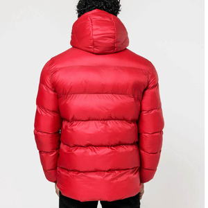 Men Winter Thick Warm Custom Logo Bubble Puffer Jacket Canvas <b>Stand</b> Collar Anti-Uv - Product Image 4