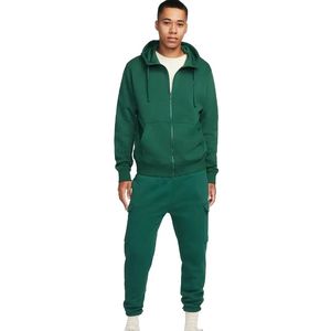 Sweat à capuche zippé épais décontracté avec cordon de serrage, personnalisable avec logo, en molleton de coton pour homme - Product Image 1