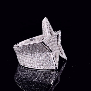 925 plata esterlina IGI certificado CVD HPHT laboratorio cultivado creado diamante anillo 14K oro blanco pated fiesta anillo para mujer hombre - Product Image 2