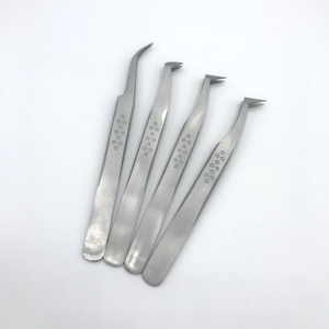 RMI Extensions de cils Pince à épiler en acier inoxydable Pince à cils régulière incurvée et russe Pointe de botte Métal Matériau Charme Pince à épiler - Product Image 2