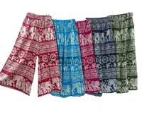 Rayonne éléphant imprimé dames plazzo pyjamas coton plazzo pyjamas coton pyjamas de l'inde rayonne imprimé plazzo pantalon