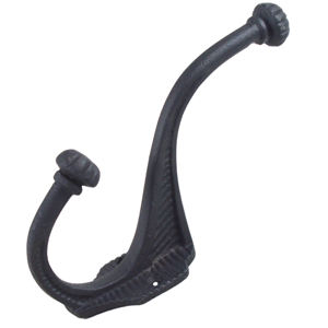 Crochets noirs avec finition peinte classique, porte-manteau mural, décoration intérieure, outils de conception, crochets - Product Image 2