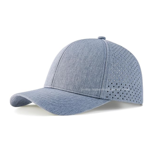 Chapeaux découpés au laser perforés légers ODM de haute qualité casquettes vierges de couleur unie personnalisées bord incurvé Baseball Gorras Golf Sport chapeaux - Product Image 1