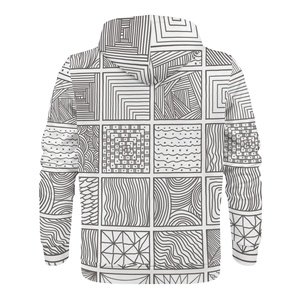 เสื้อฮู้ดพิมพ์ลายซับลิเมชันสำหรับผู้ชายเสื้อมีฮู้ดระบายอากาศป้องกันการหดตัวดีไซน์ทันสมัย - Product Image 5